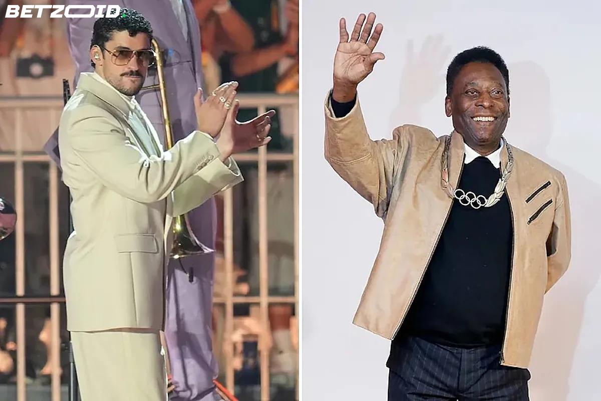 Bad Bunny's Epic Tribute to Pele and Messi During Brazil Concert.