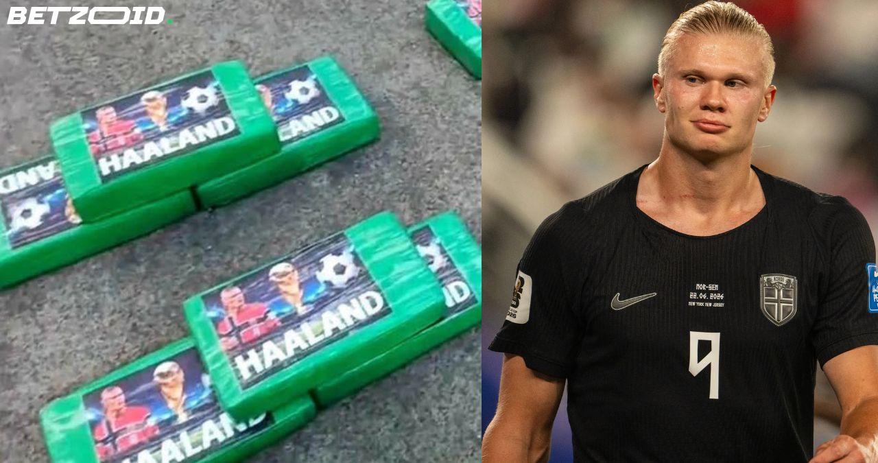 Erling Haaland's Face Used to Brand 469kg Cocaine Shipment Seized in Ecuador.