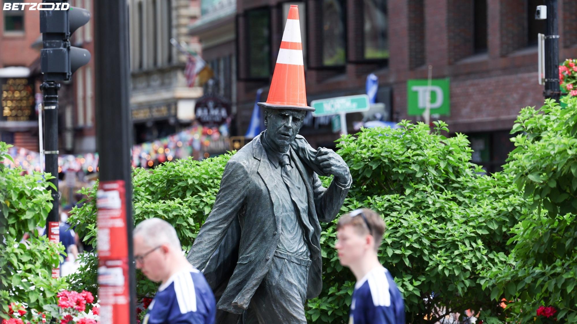 Scottish Fans Are Coning Boston's Statues — And There's a Very Good Reason Why.