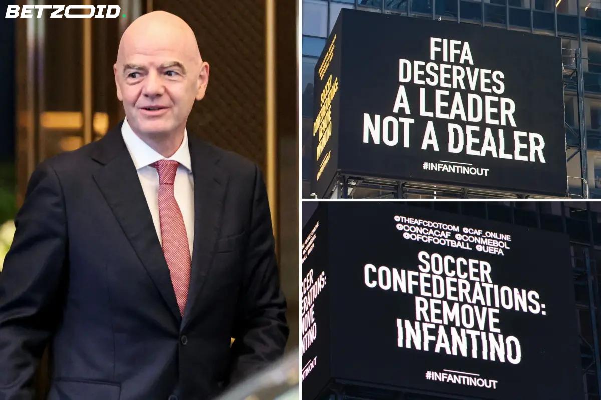 Times Square Goes After Infantino: The Billboard That Sums Up FIFA's Crisis.