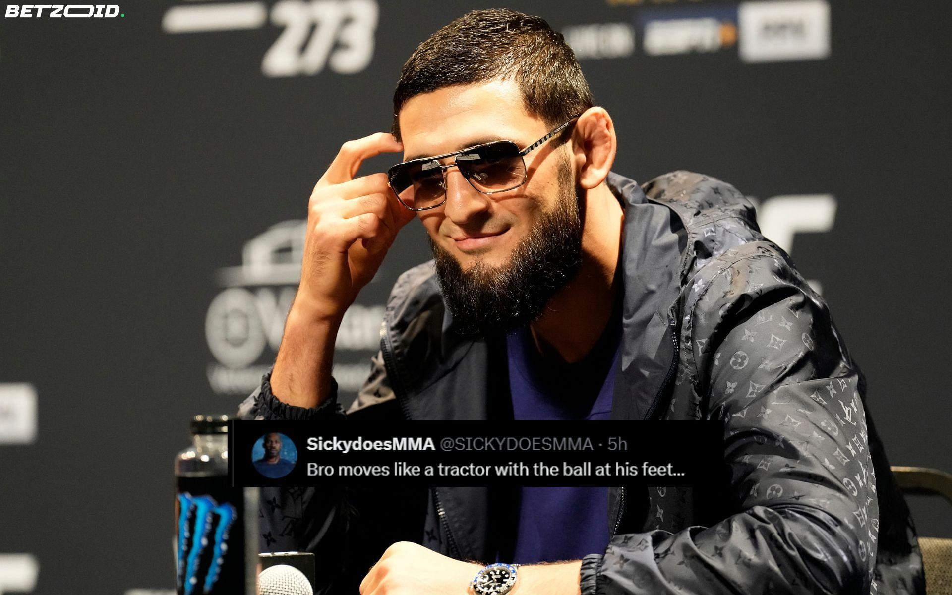 UFC Fighter Khamzat Chimaev Stuns Fans With Amazing Football Skills.