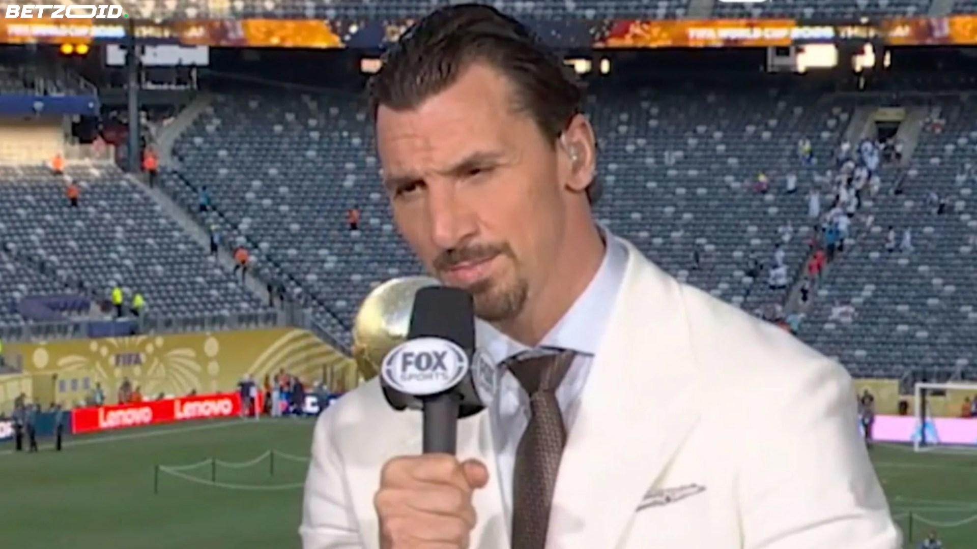 Zlatan Ibrahimovic announces live on Fox: 'This was my first and last time'.
