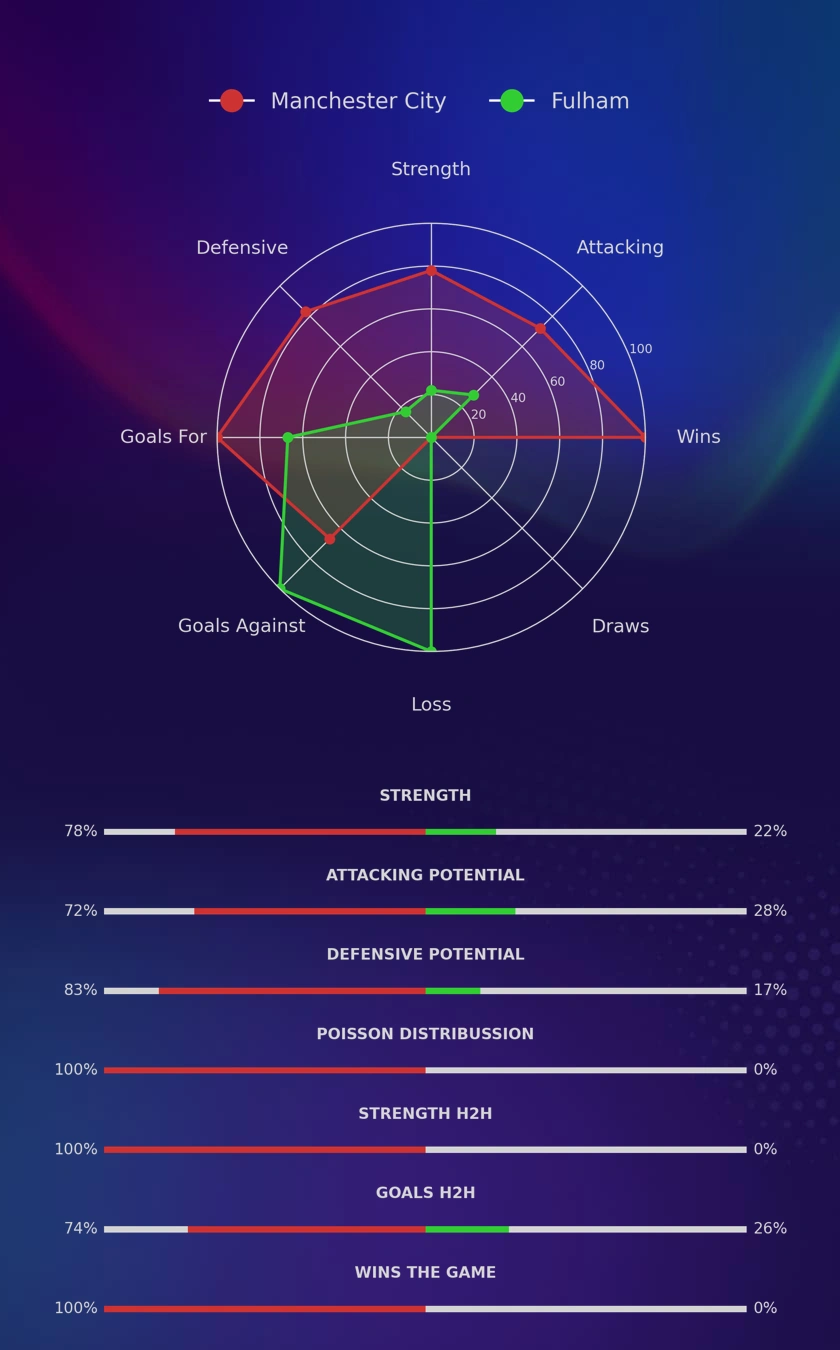 Manchester City - Fulham diagrams