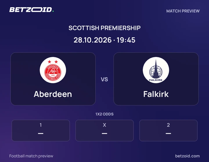 Aberdeen - Falkirk Aberdeen vs Falkirk: Scottish Premiership match preview with team badges and kick-off details.