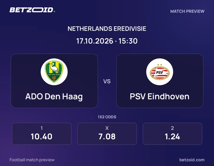 ADO Den Haag – PSV ADO Den Haag – PSV: wedstrijdafbeelding voor Eredivisie.