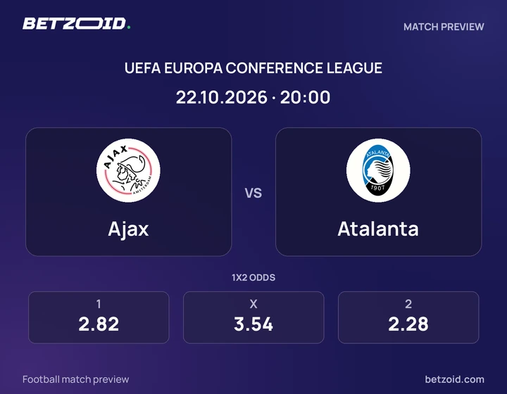 Ajax – Atalanta Ajax – Atalanta: wedstrijdafbeelding voor Conference League.