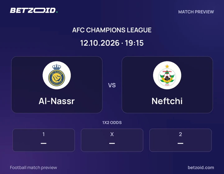 Al-Nassr - Neftchi Al-Nassr vs Neftchi: AFC Champions League match preview with team badges and kick-off details.
