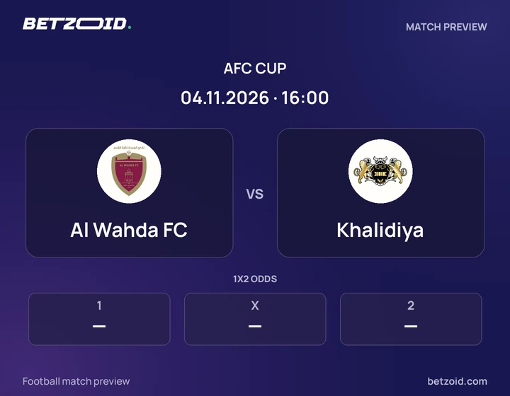 Al Wahda FC - Khalidiya Al Wahda FC vs Khalidiya: AFC Cup match preview with team badges and kick-off details.