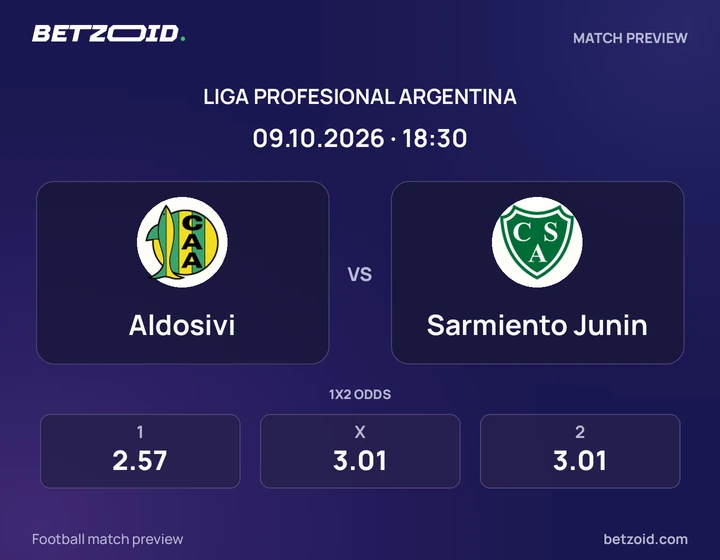 Aldosivi vs. Sarmiento Junin Aldosivi vs. Sarmiento Junin: imagen del partido de Liga Profesional Argentina.