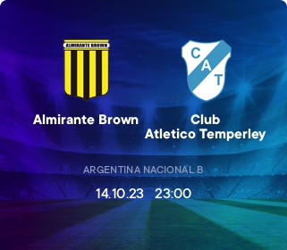 Almirante Brown vs Club Atletico Temperley (Saturday, 14 October