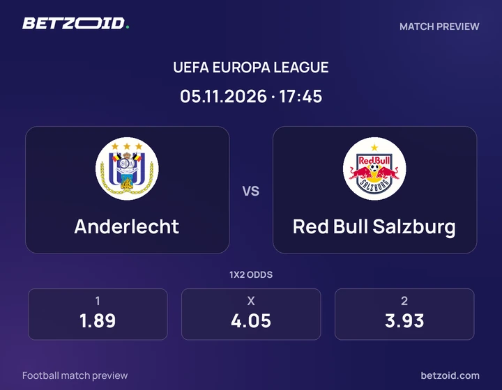 Anderlecht - Red Bull Salzburg Anderlecht vs Red Bull Salzburg: UEFA Europa League match preview with team badges and kick-off details.