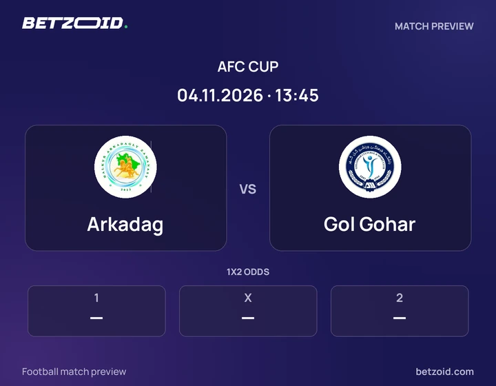Arkadag - Gol Gohar Arkadag vs Gol Gohar: AFC Cup match preview with team badges and kick-off details.