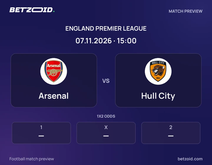 Arsenal - Hull City Arsenal vs Hull City: England Premier League match preview with team badges and kick-off details.