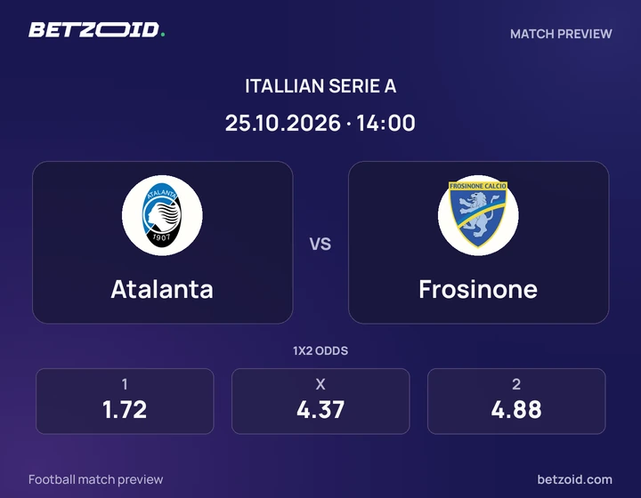 Atalanta – Frosinone Atalanta – Frosinone: presentazione della partita di Serie A con stemmi e orario di inizio.