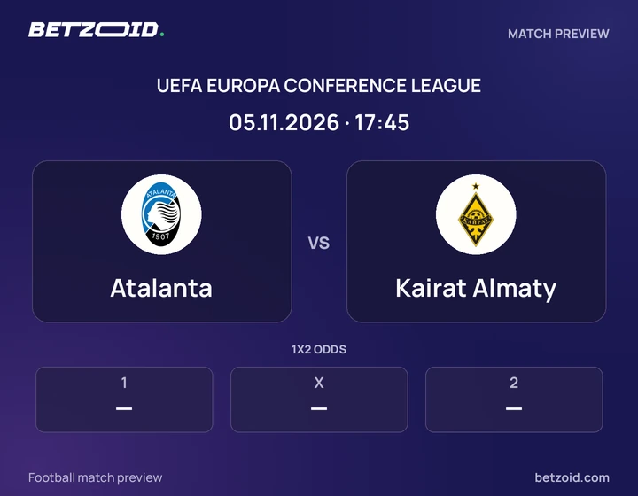 Atalanta - Kairat Almaty Atalanta vs Kairat Almaty: UEFA Europa Conference League match preview with team badges and kick-off details.