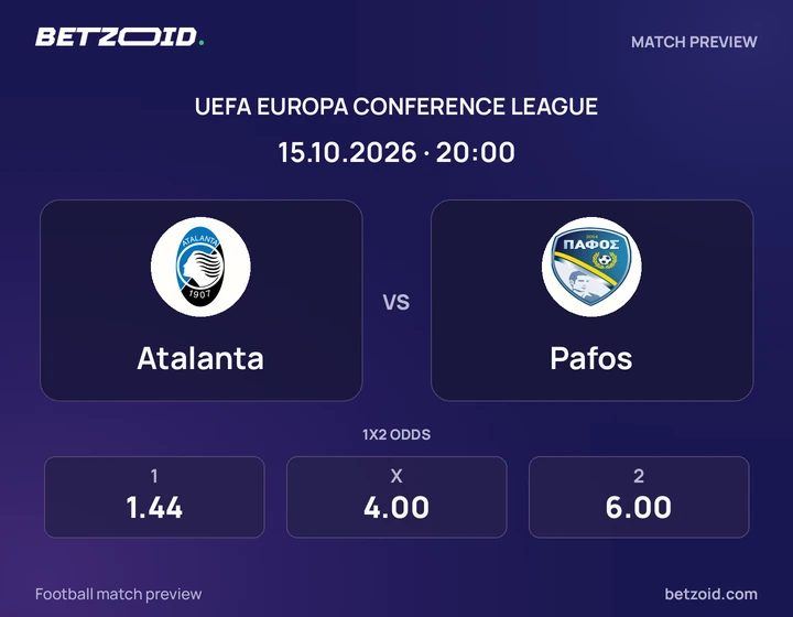 Atalanta – Pafos Atalanta – Pafos: presentazione della partita di Conference League con stemmi e orario di inizio.