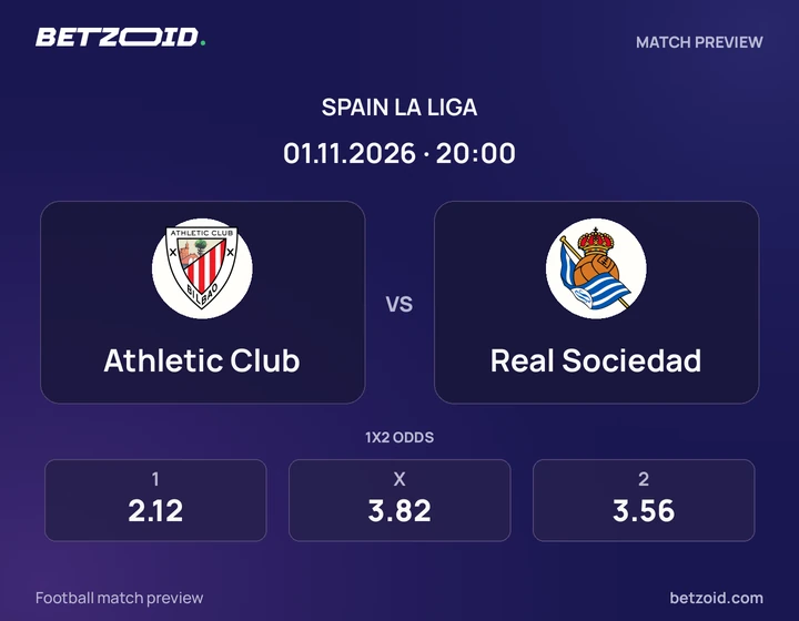 Athletic Club vs. Real Sociedad Athletic Club vs. Real Sociedad: imagen del partido de La Liga.