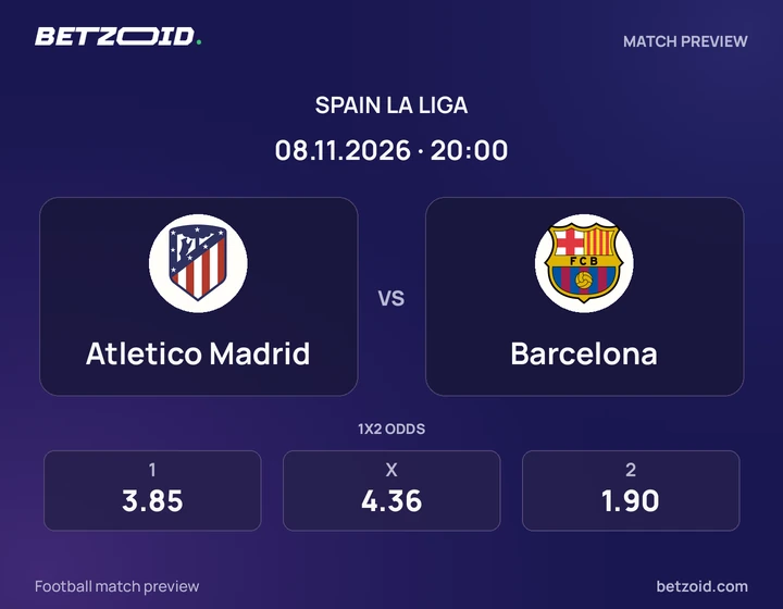 Atlético de Madrid vs. Barcelona: imagen del partido de La Liga.