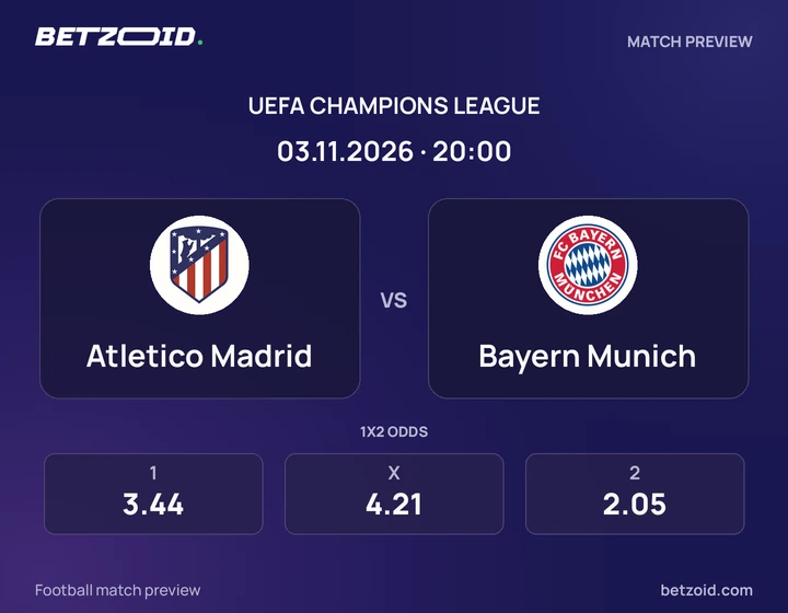Atlético de Madrid vs. Bayern Múnich Atlético de Madrid vs. Bayern Múnich: imagen del partido de Champions League.