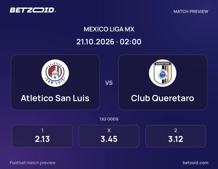 Atletico San Luis vs. Club Queretaro Atletico San Luis vs. Club Queretaro: previa del partido de Liga MX, con escudos y datos del encuentro.
