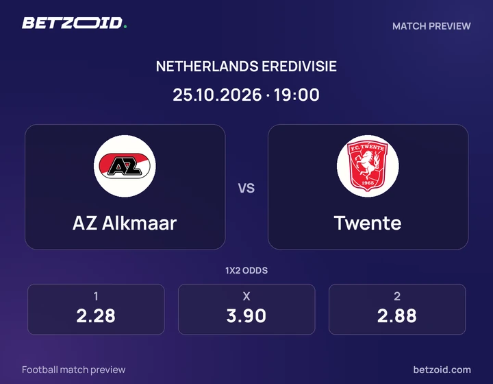 AZ – FC Twente AZ – FC Twente: wedstrijdafbeelding voor Eredivisie.