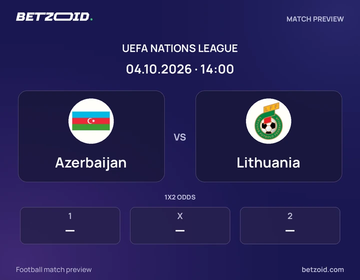 Azerbaijan - Lithuania Azerbaijan vs Lithuania: UEFA Nations League match preview with team badges and kick-off details.