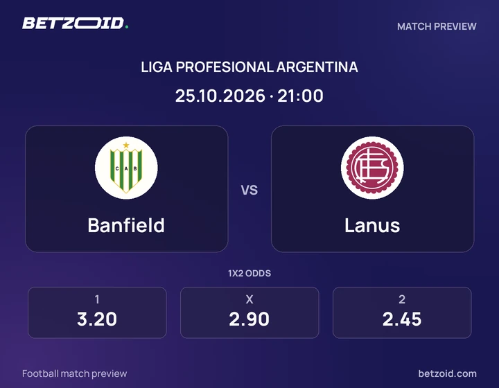 Banfield vs. Lanus Banfield vs. Lanus: imagen del partido de Liga Profesional Argentina.