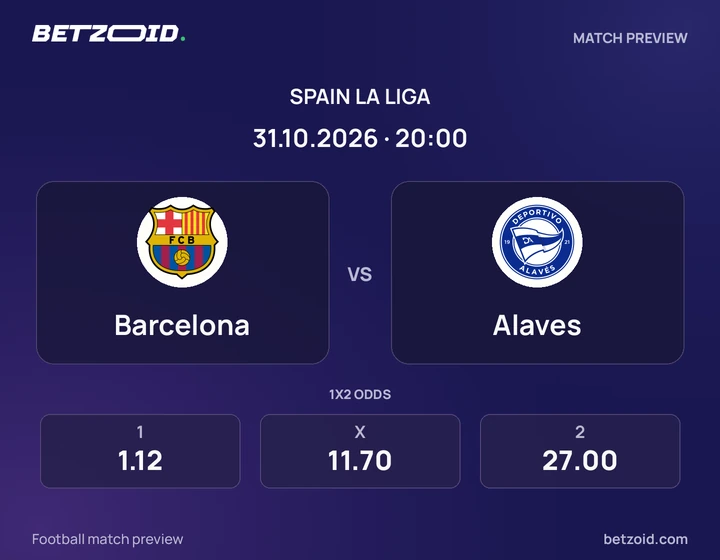 Barcelona vs. Alaves Barcelona vs. Alaves: imagen del partido de La Liga.