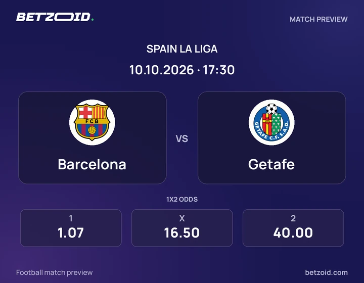 Barcelona vs. Getafe Barcelona vs. Getafe: imagen del partido de La Liga.