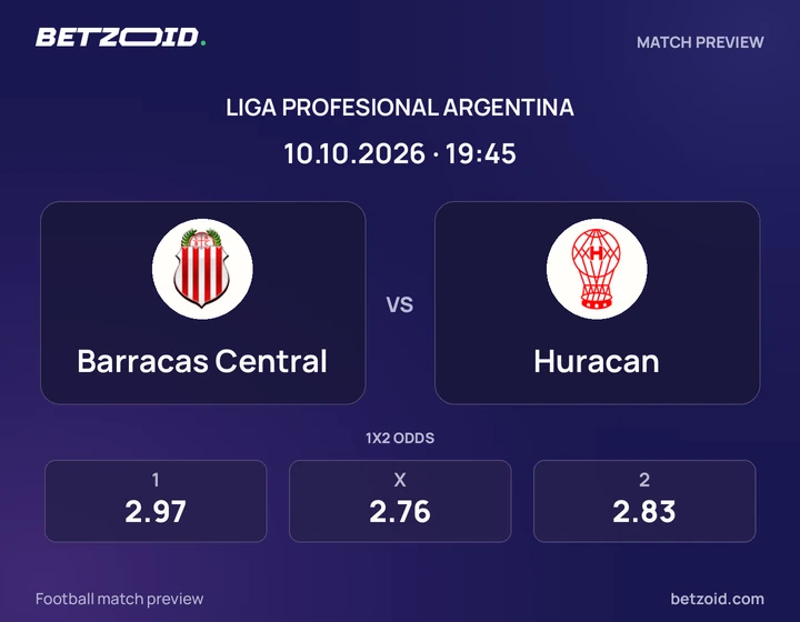 Barracas Central vs. Huracan Barracas Central vs. Huracan: imagen del partido de Liga Profesional Argentina.