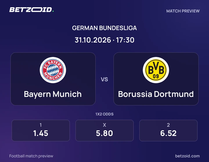 Bayern Múnich vs. Borussia Dortmund: imagen del partido de Bundesliga.