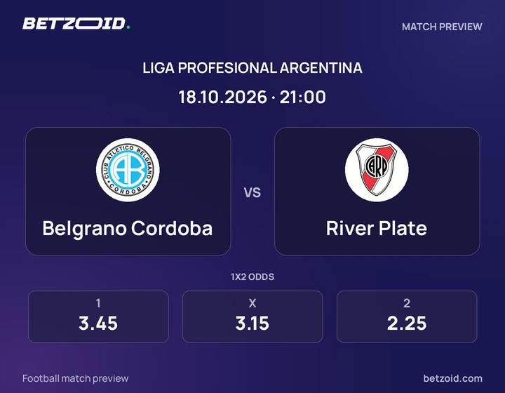 Belgrano Cordoba vs. River Plate Belgrano Cordoba vs. River Plate: imagen del partido de Liga Profesional Argentina.