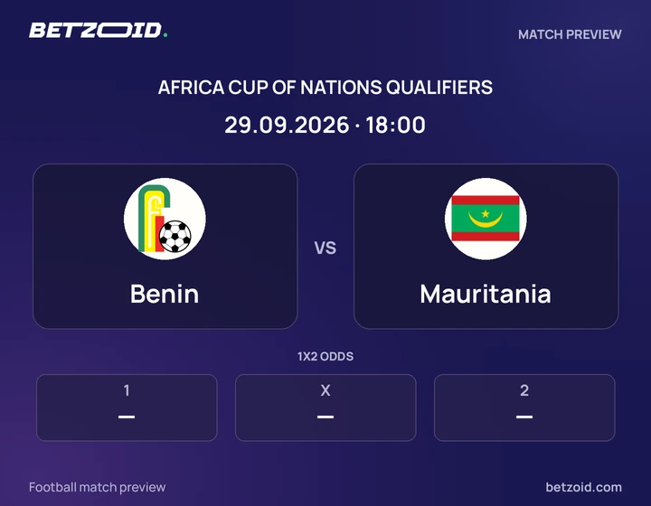 Benin - Mauritania Benin vs Mauritania: Africa Cup of Nations Qualifiers match preview with team badges and kick-off details.