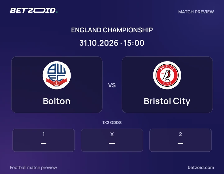 Bolton - Bristol City Bolton vs Bristol City: England Championship match preview with team badges and kick-off details.