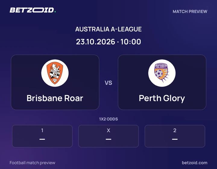 Brisbane Roar - Perth Glory Brisbane Roar vs Perth Glory: Australia A-League match preview with team badges and kick-off details.