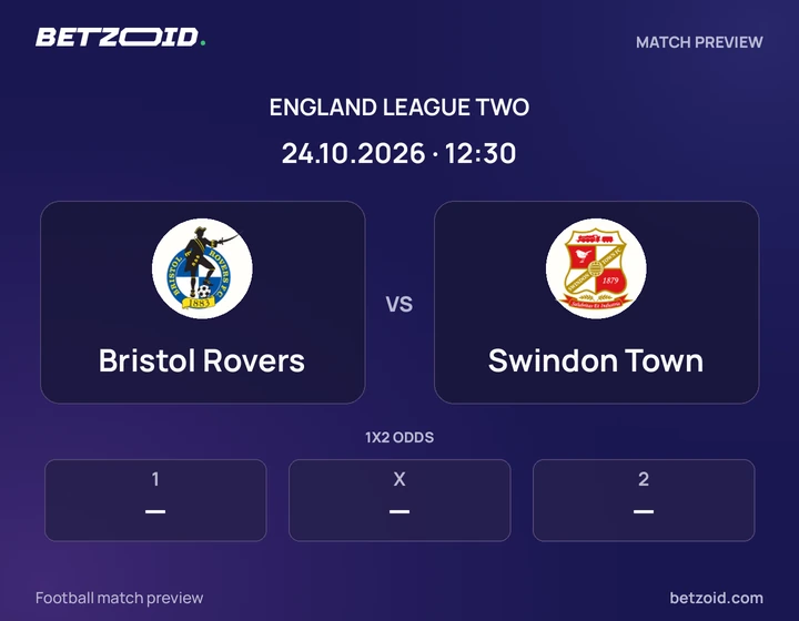 Bristol Rovers - Swindon Town Bristol Rovers vs Swindon Town: England League Two match preview with team badges and kick-off details.