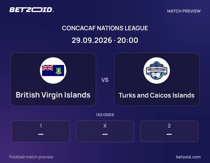 British Virgin Islands - Turks and Caicos Islands British Virgin Islands vs Turks and Caicos Islands: CONCACAF Nations League match preview with team badges and kick-off details.
