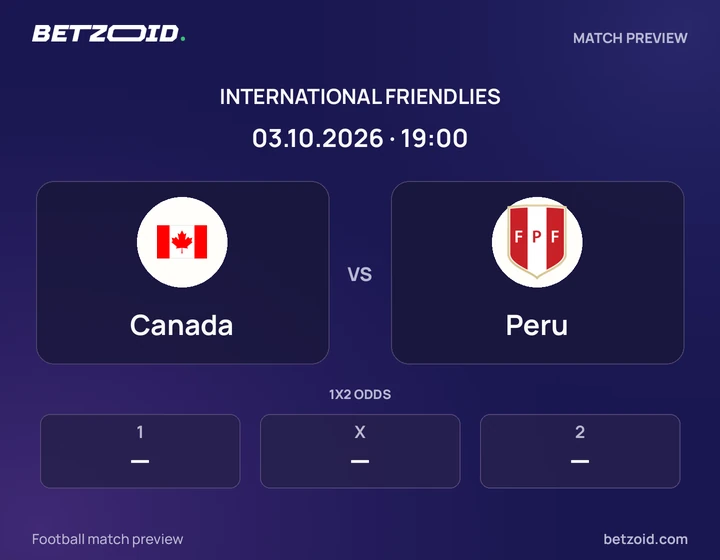 Canada vs Peru: International Friendlies match preview with team badges and kick-off details.