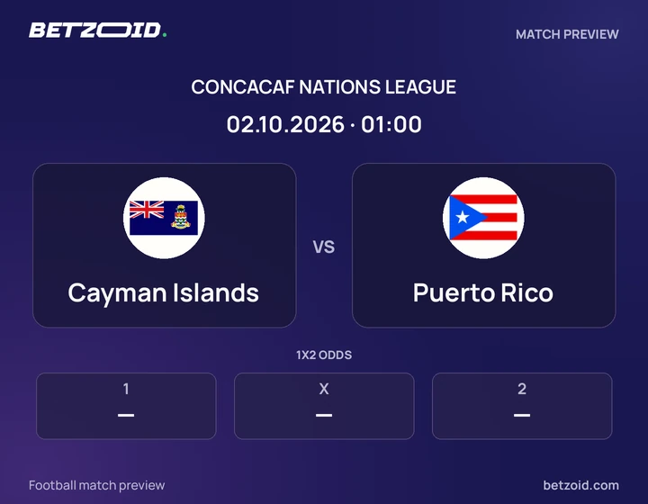 Cayman Islands - Puerto Rico Cayman Islands vs Puerto Rico: CONCACAF Nations League match preview with team badges and kick-off details.