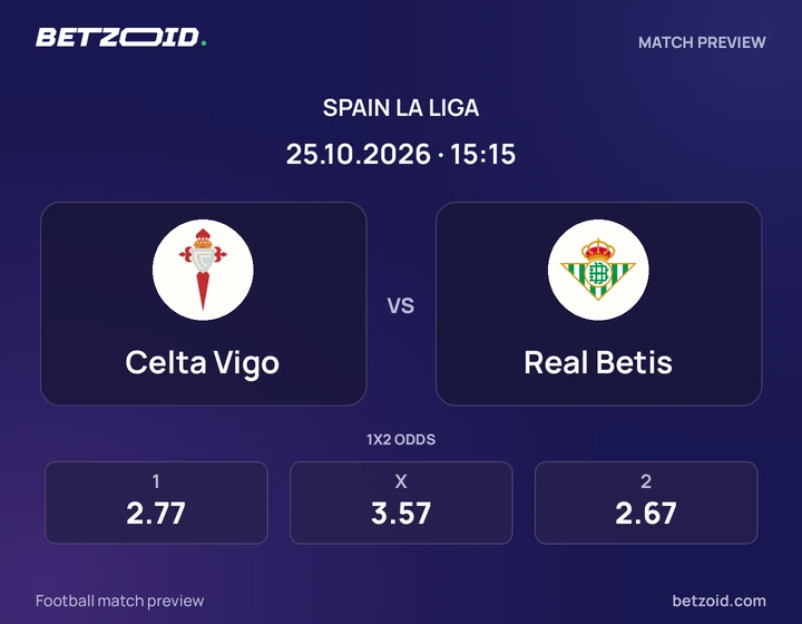 Celta Vigo vs. Real Betis Celta Vigo vs. Real Betis: imagen del partido de La Liga.