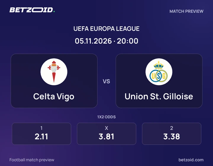 Celta Vigo - Union St. Gilloise Celta Vigo vs Union St. Gilloise: UEFA Europa League match preview with team badges and kick-off details.