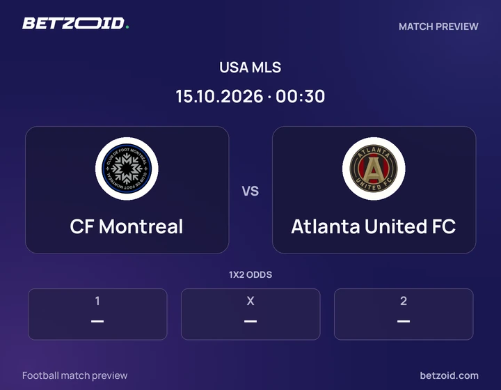 CF Montreal vs Atlanta United FC: USA MLS match preview with team badges and kick-off details.