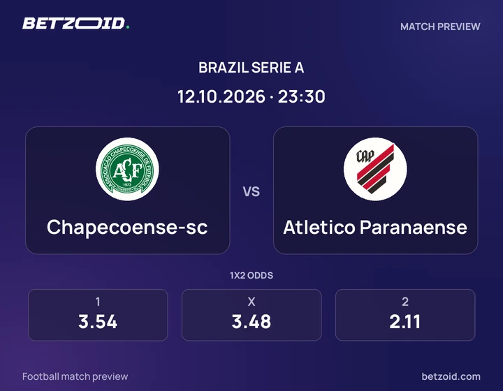 Chapecoense-sc x Atletico Paranaense Chapecoense-sc x Atletico Paranaense: prévia do jogo de Brasileirão Série A, com escudos e informações da partida.