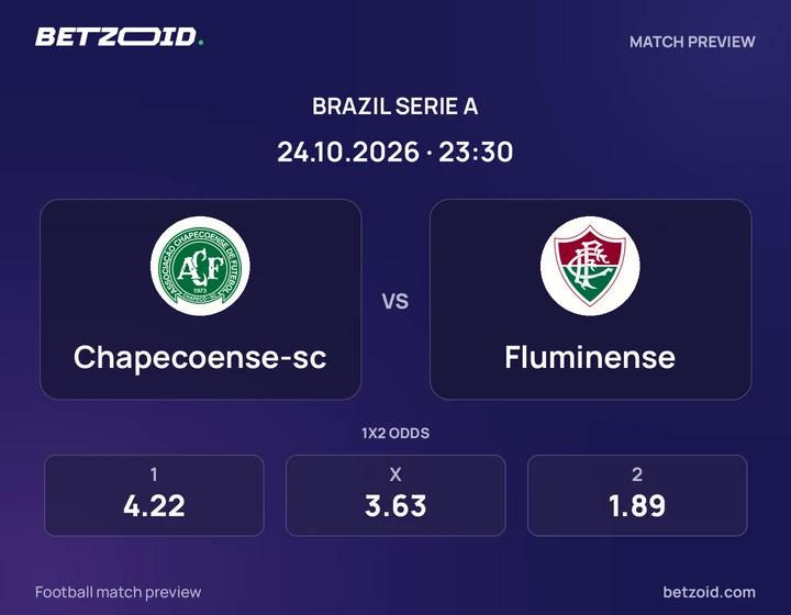 Chapecoense-sc x Fluminense Chapecoense-sc x Fluminense: prévia do jogo de Brasileirão Série A, com escudos e informações da partida.