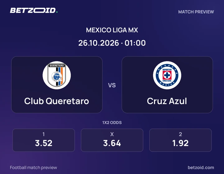 Club Queretaro vs. Cruz Azul Club Queretaro vs. Cruz Azul: previa del partido de Liga MX, con escudos y datos del encuentro.