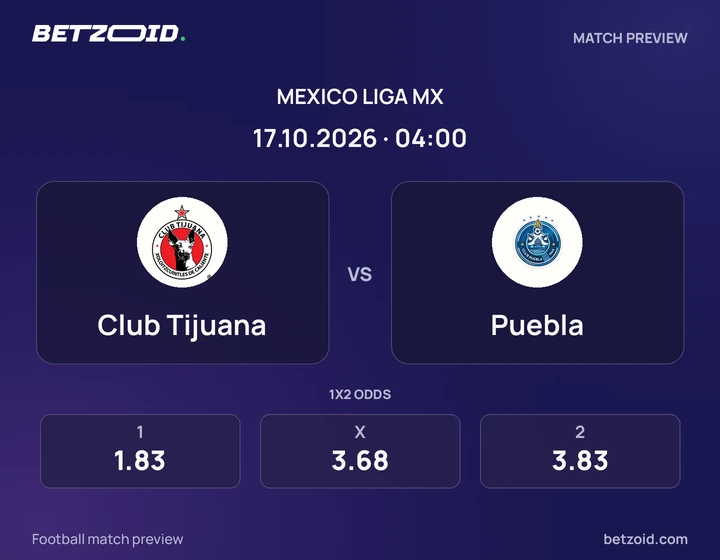 Club Tijuana vs. Puebla Club Tijuana vs. Puebla: previa del partido de Liga MX, con escudos y datos del encuentro.
