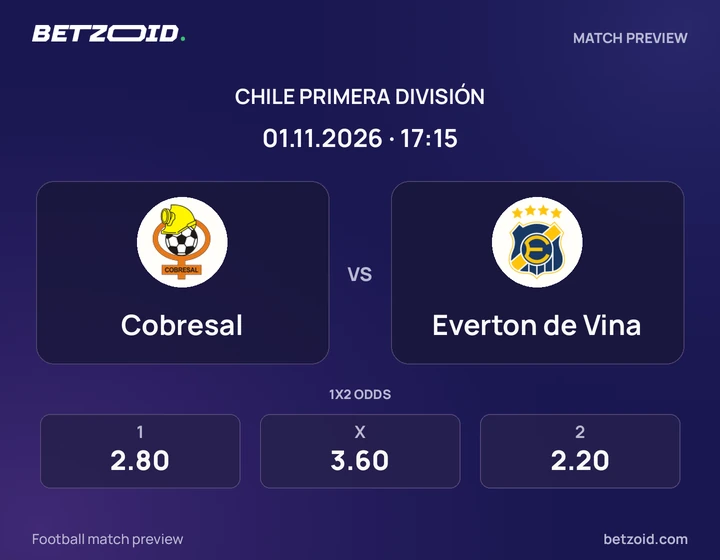 Cobresal vs. Everton de Vina Cobresal vs. Everton de Vina: imagen del partido de Primera División de Chile.