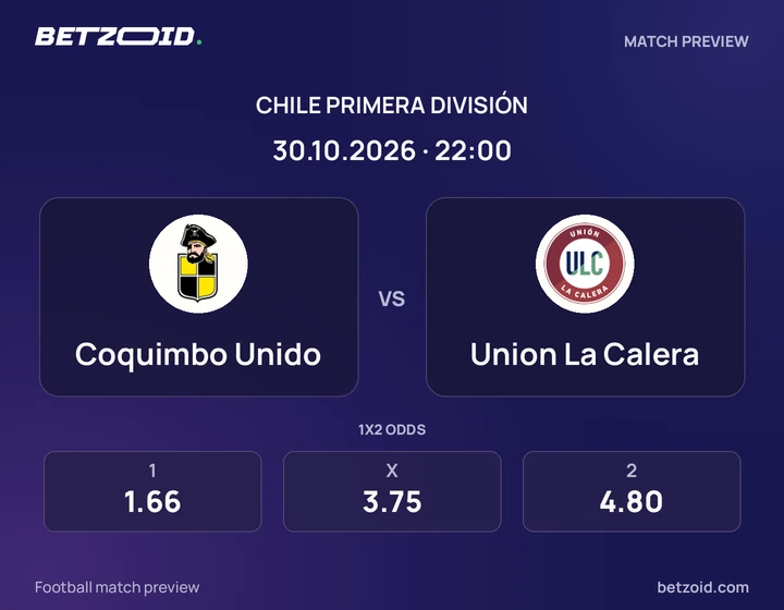 Coquimbo Unido vs. Union La Calera Coquimbo Unido vs. Union La Calera: imagen del partido de Primera División de Chile.