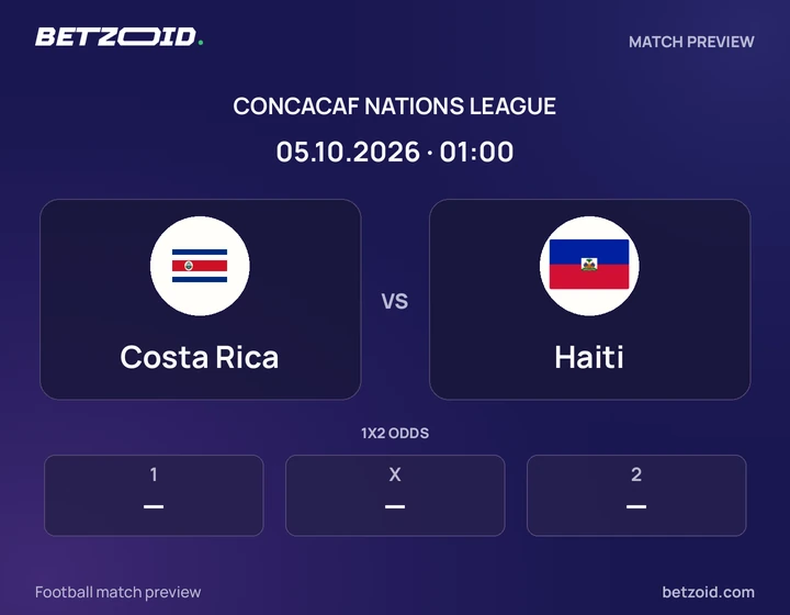 Costa Rica - Haiti Costa Rica vs Haiti: CONCACAF Nations League match preview with team badges and kick-off details.