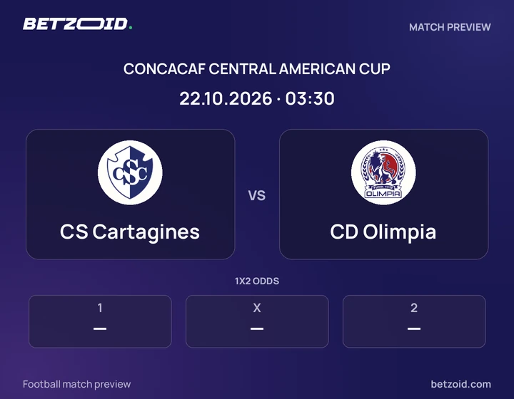 CS Cartagines - CD Olimpia CS Cartagines vs CD Olimpia: CONCACAF Central American Cup match preview with team badges and kick-off details.